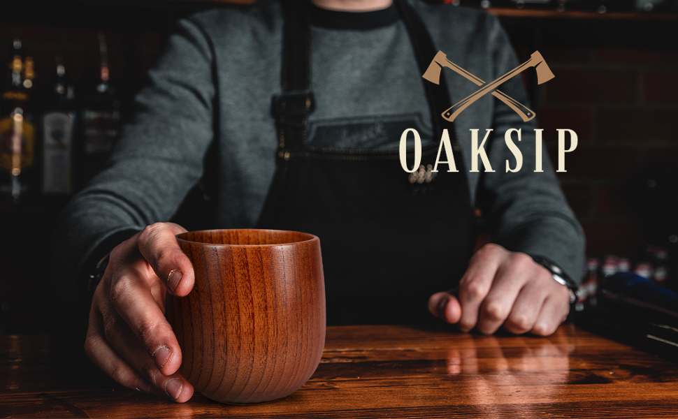 bartender featuring wooden whiskey glasses and bourbon glass